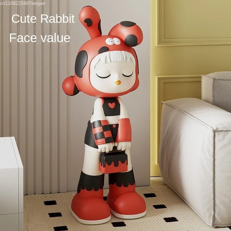 Resin Art And Decor - Kunstvolle Cartoon-Mädchen-Statue, Innenraum-Modefigur, Kunstharz-Handwerk, Laden- und