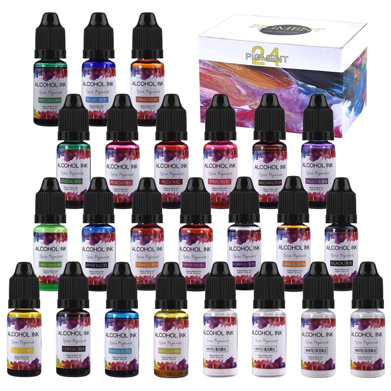Resin Art Alcohol Ink - 24 farbe/Set 10ml Harz Pigment Kunst