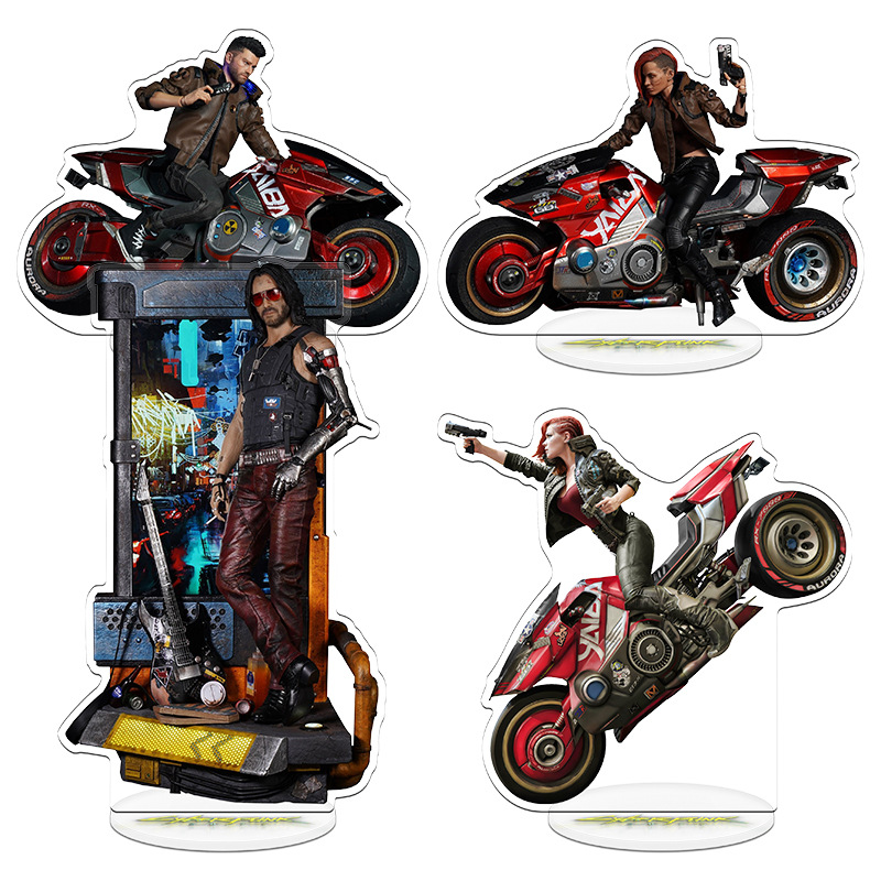 Resin Art Anime - Cyberpunk 2077 V Spiel-Merchandise Standmodell-Platte Figuren-Display