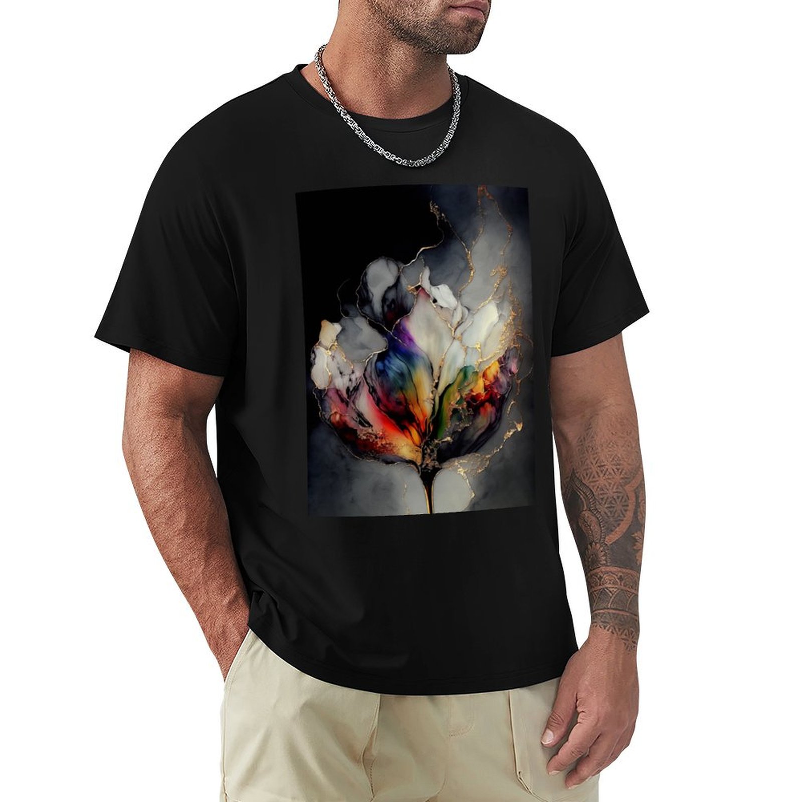 Resin Art Alcohol Ink - Tulip Symphony - Alkoholtinten-Harzkunst T-Shirt Modisches