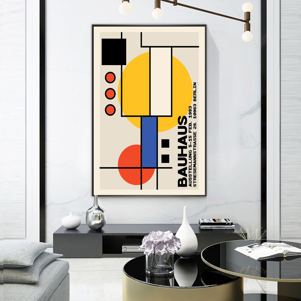 Resin Art Online - Bauhaus Einfache Geometrische Linien Berühmte Kunstposter