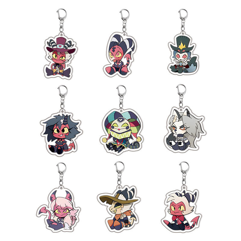 Resin Art Hanging - Hazbin Hotel Neuer Acryl-Schlüsselanhänger, beliebte Anime-Produkte,