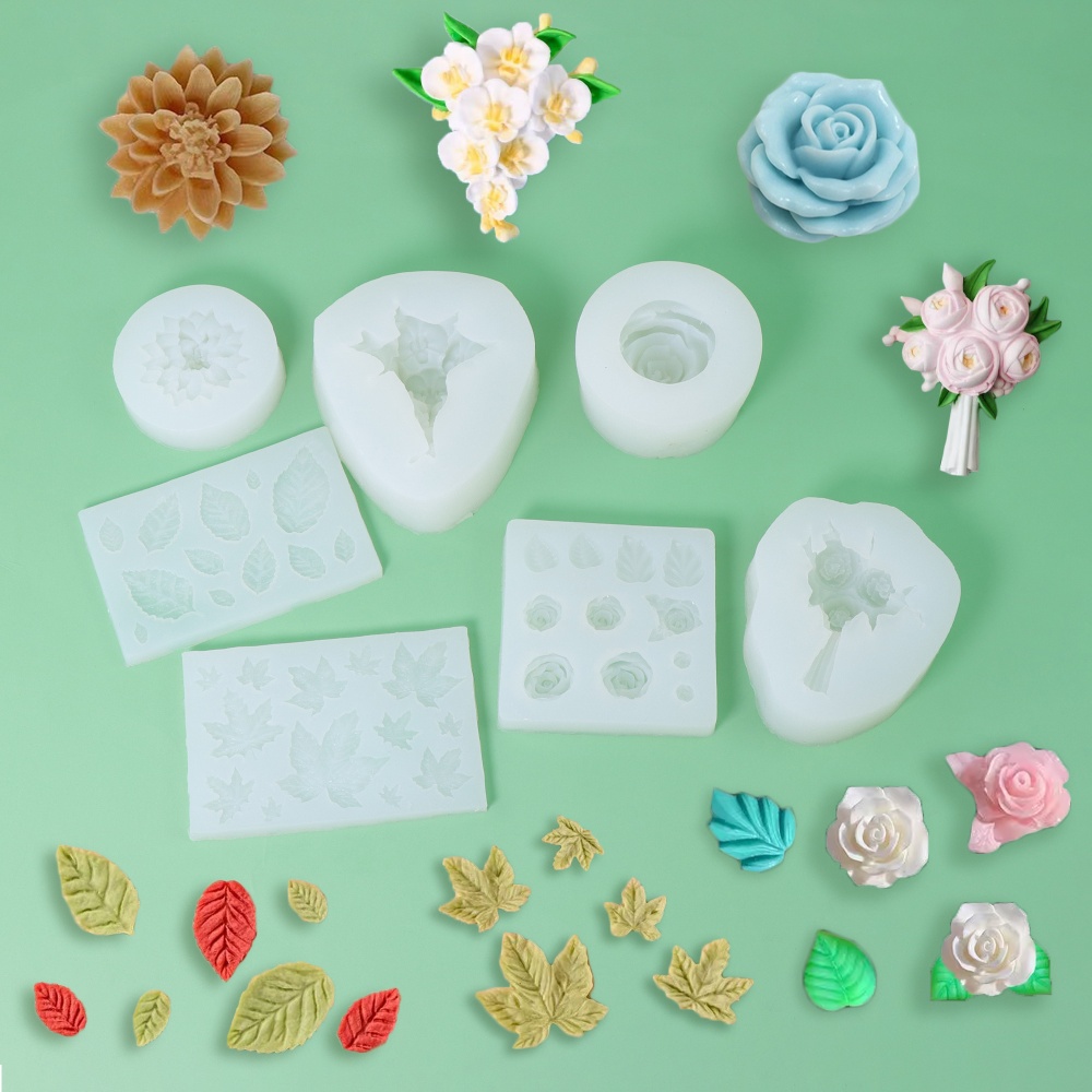 Resin Art Rose Petals - Rosenblütenblatt-Silikon-Seifenform, exquisite Blumen-Harz-Seifenform, Dahlias-Gipsform für die