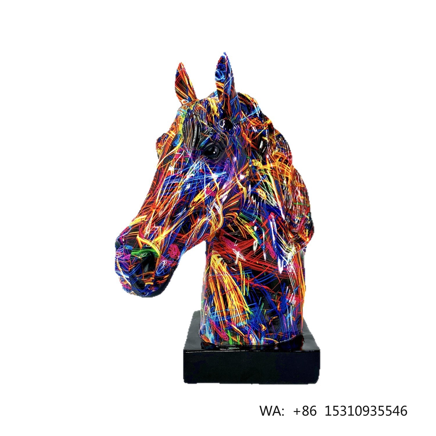 Resin Art And Decor - Kreative Harz-Pferdekopf-Ornamente Büro-Schreibtisch-Dekorationen Nischen-Kunst Maskottchen des