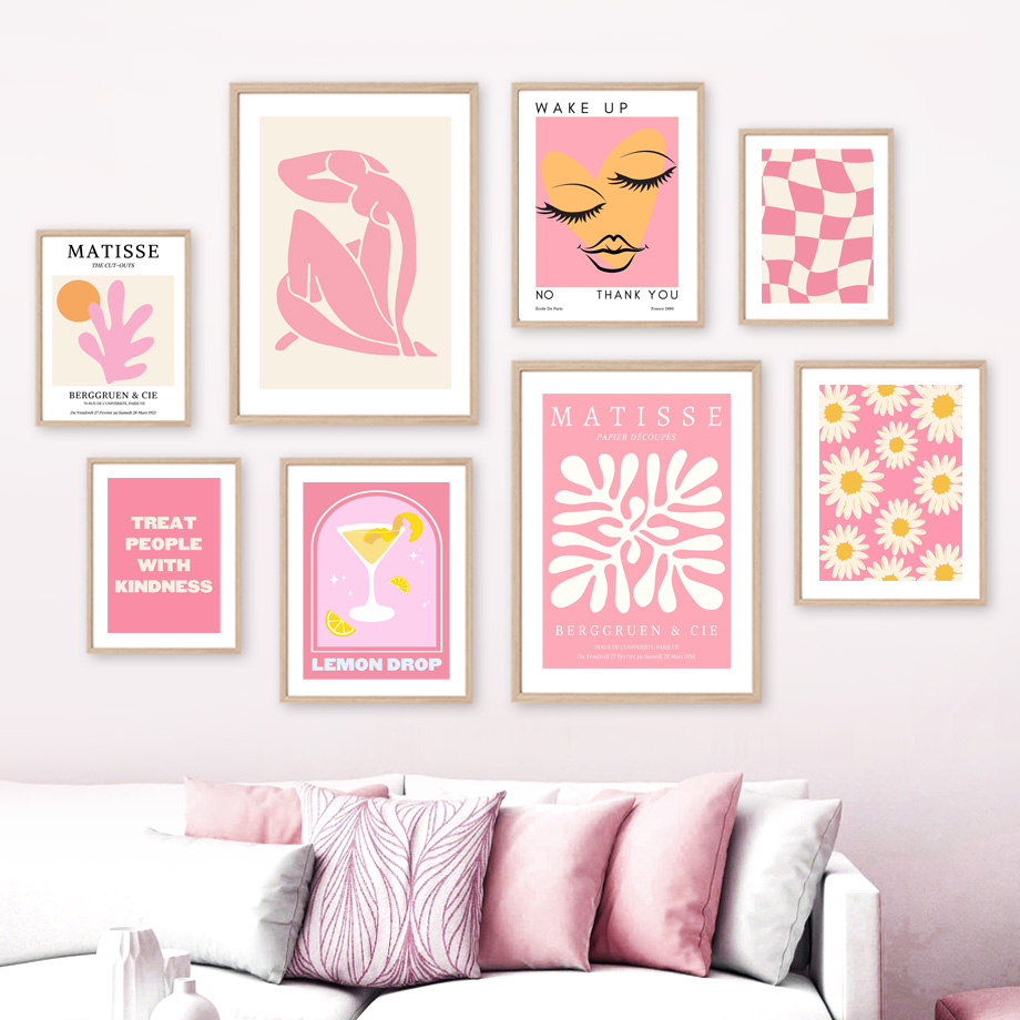 Resin Art Design - Matisse Frau Blatt Blume Getränk Engelszahl