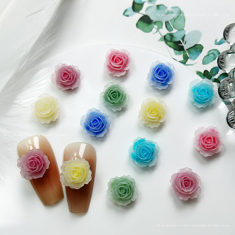 Resin Art Rose Petals - 10 stücke exquisite Rose Harz Nail