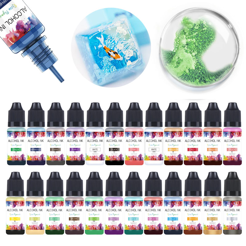 Resin Art Alcohol Ink - 10 ml Kunsttinte Alkoholharzpigment Flüssiger Farbstoff
