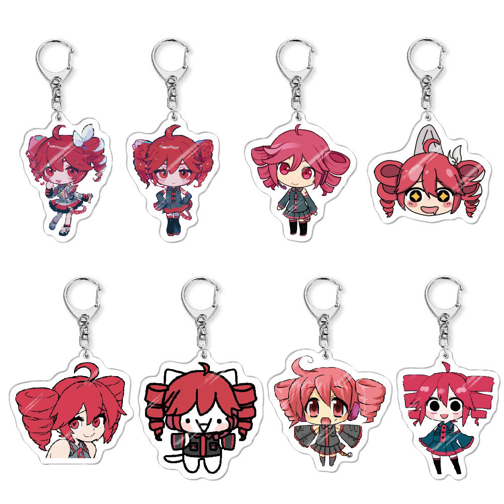 Resin Art Hanging - Kasane Teto ‌ Plüsch-Anime-Schlüsselanhänger, Geschenk für