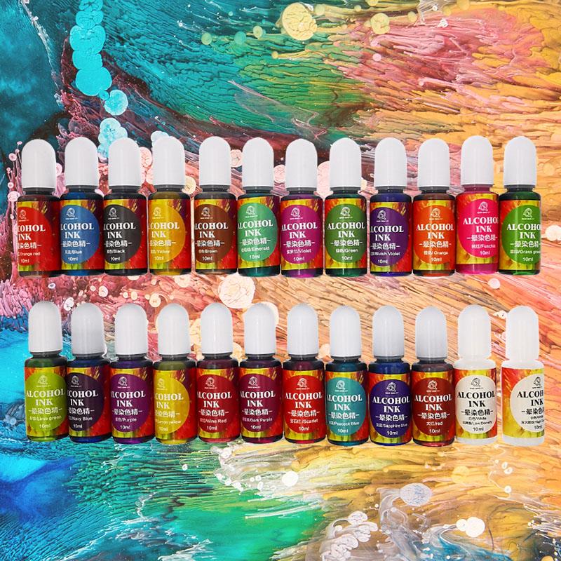 Resin Art Alcohol Ink - 24 farben 10 ml Kunst Tinte