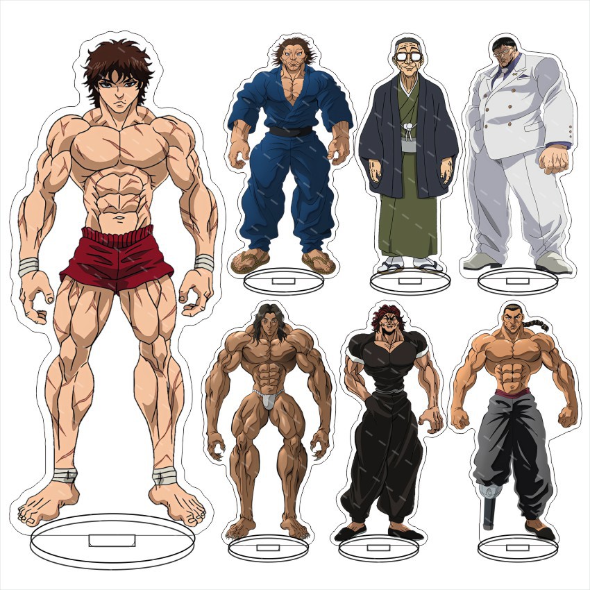 Resin Art Hanging - Grappler Baki Baki Hanma Acryl-Figur Display-Anhänger