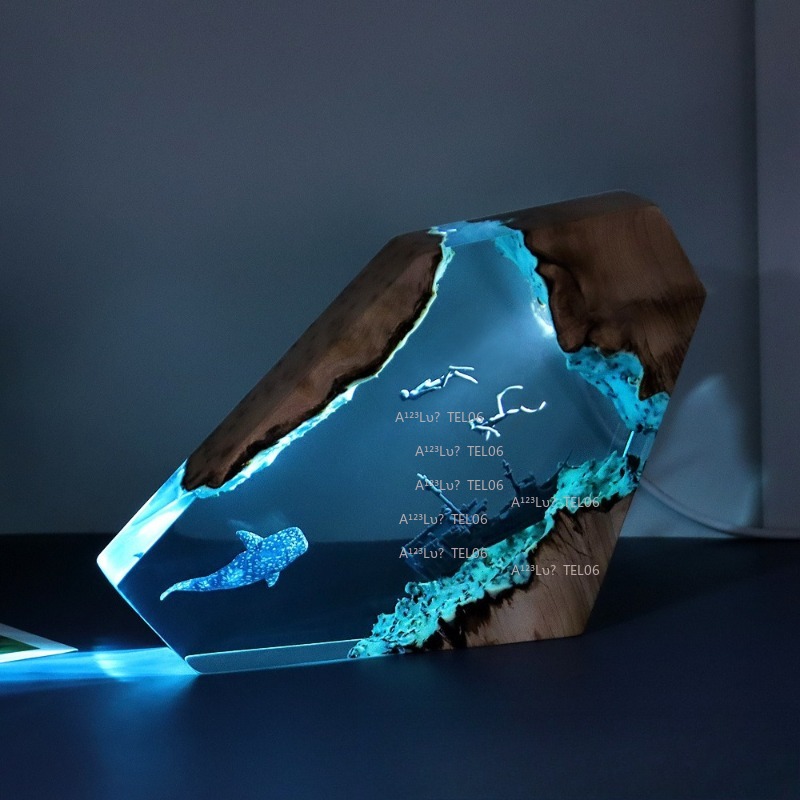 Holzharz-Nachtlicht Ozean-Kuns – Resin Art Ocean Bewertung und Preis