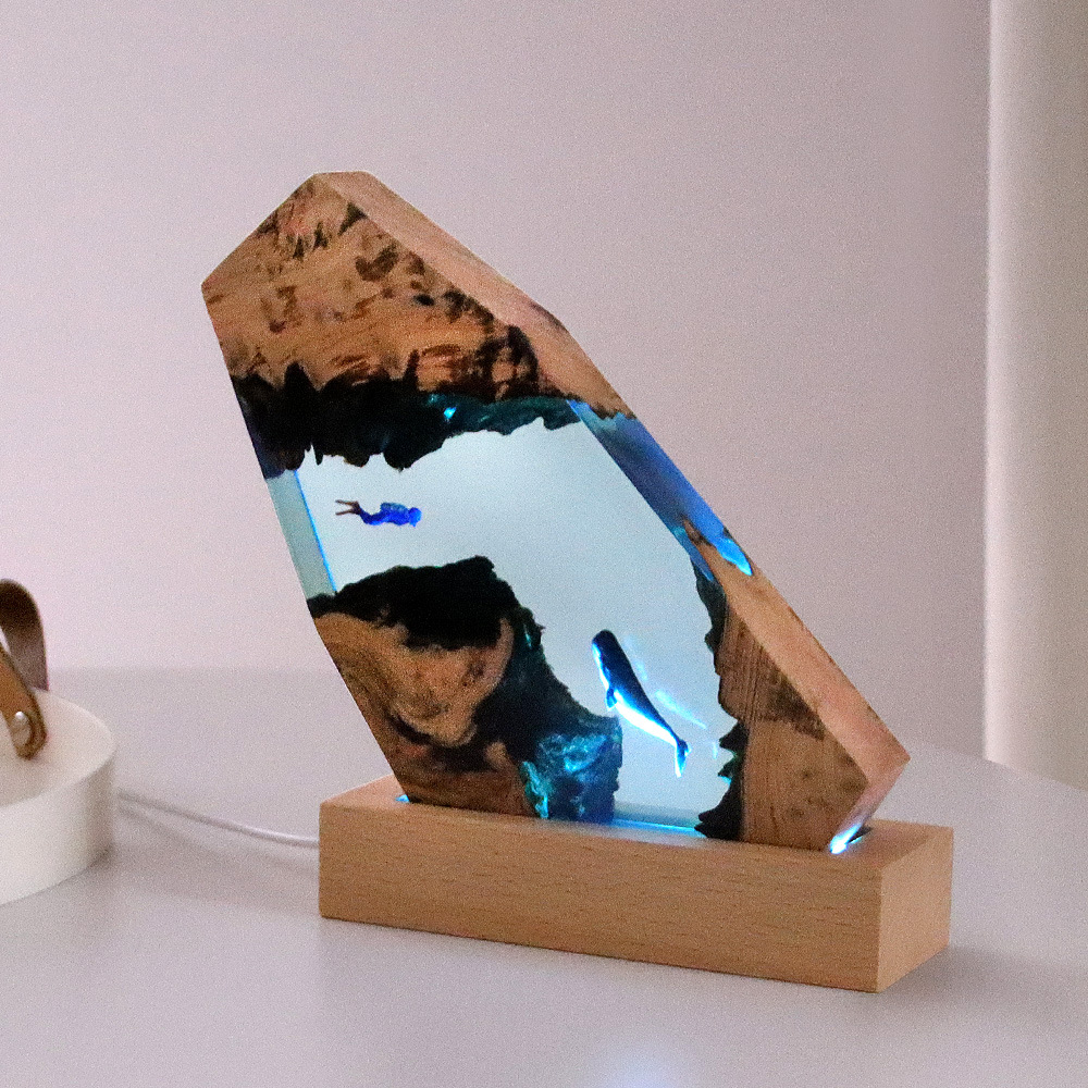 Neue Unterwasser-Höhlen-Wal-Ta – Resin Art Gift For Wedding Bewertung und Preis