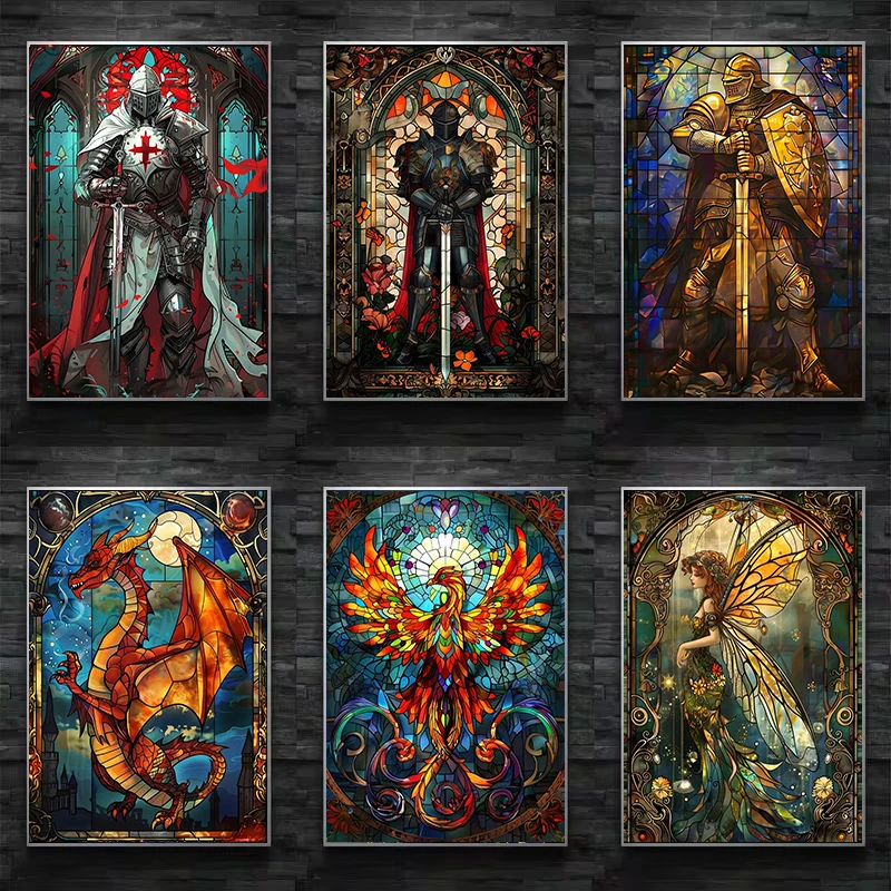 Fantasy Buntglas-Poster Druck  – Resin Art And Deco Bewertung und Preis