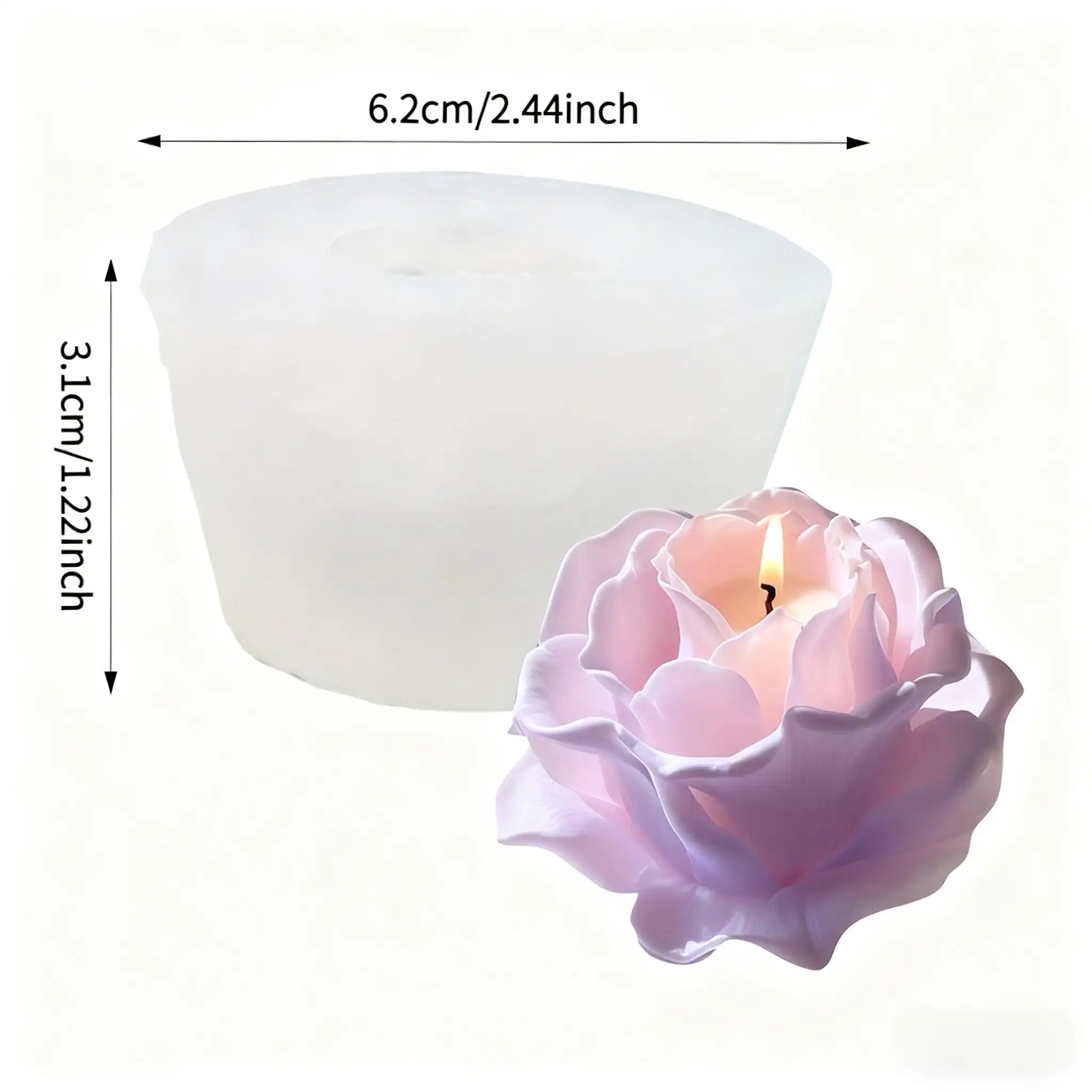 1 Stück 3D Elegante Rosen-Sili – Resin Art Rose Petals Bewertung und Preis