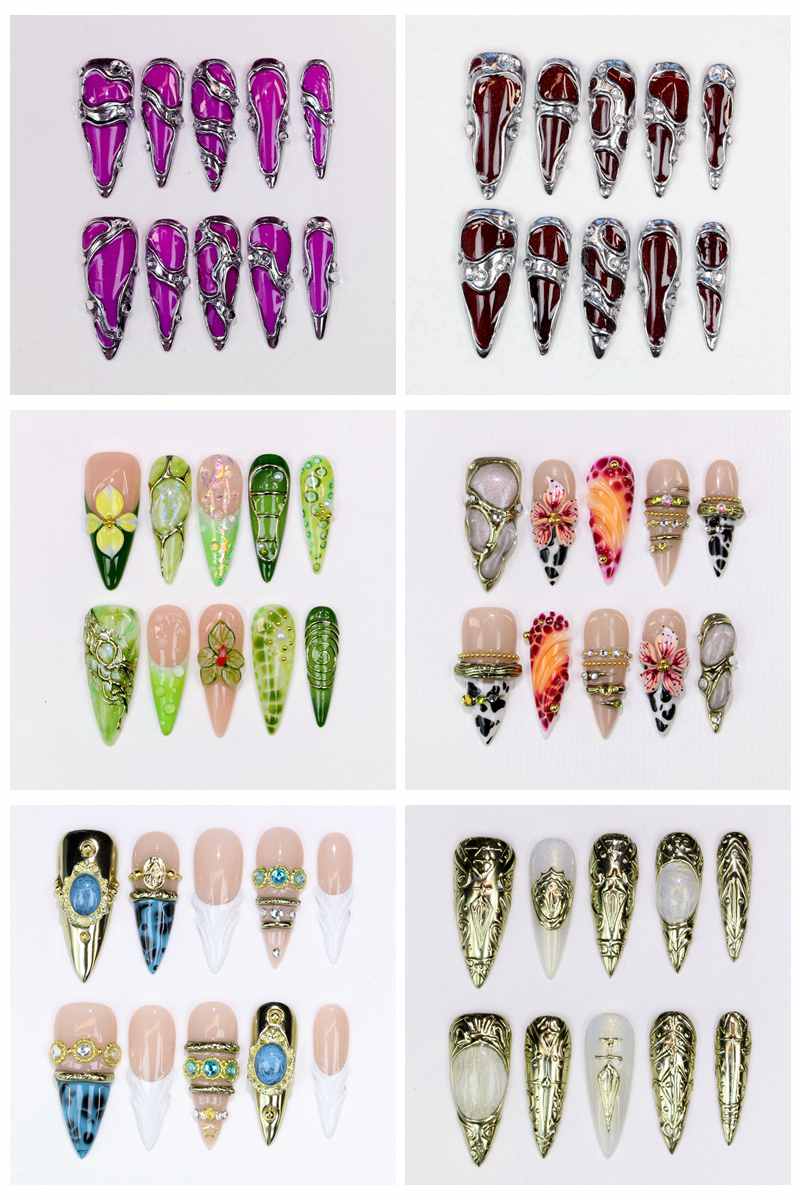 10 Stück Lange Stiletto Aufkle – Resin Art Design Bewertung und Preis