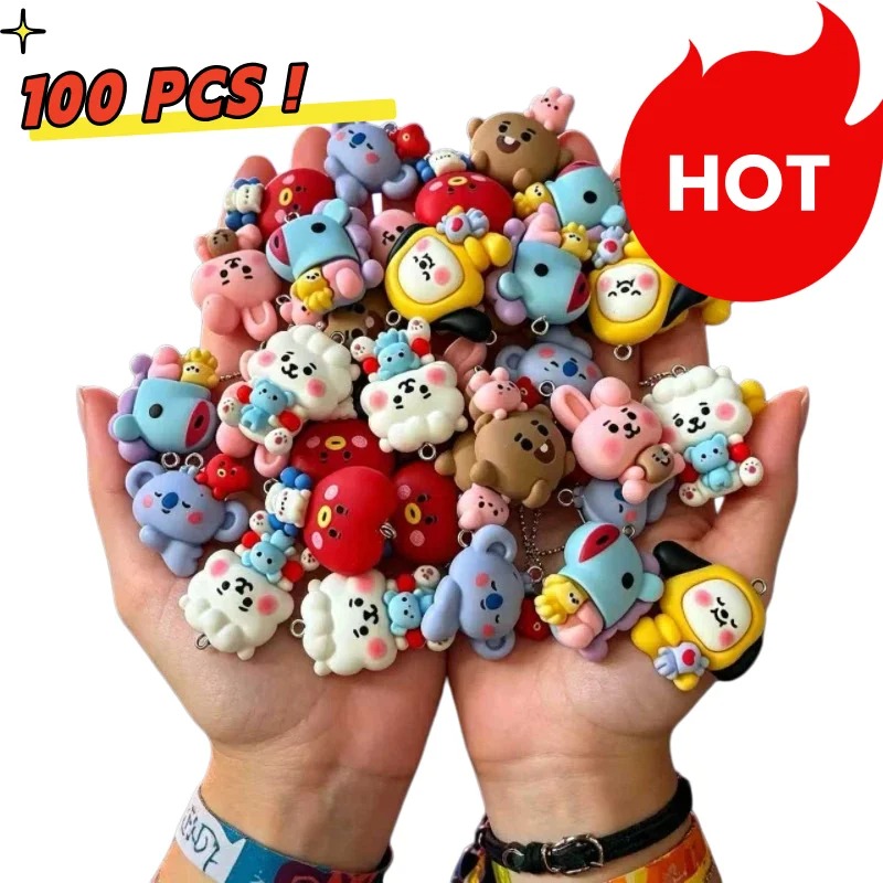 7 Stück BT21 Harz-Cartoon-Anhä – Resin Art Hanging Bewertung und Preis
