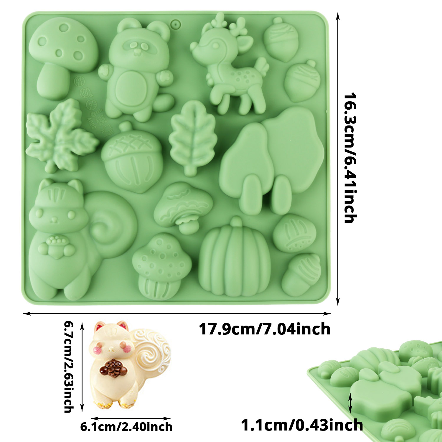 1 Silikon-Kuchenform in Tierfo – Resin Art And Decor Bewertung und Preis