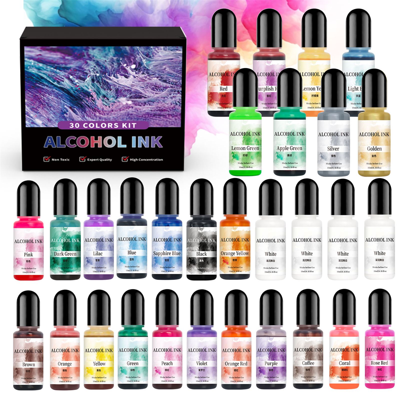 10 ml Kunst Tinte Alkohol Harz – Resin Art Alcohol Ink Bewertung und Preis