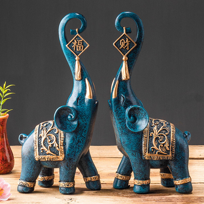 Ein Paar Glücksbringende Elefa – Resin Art Gift For Wedding Bewertung und Preis