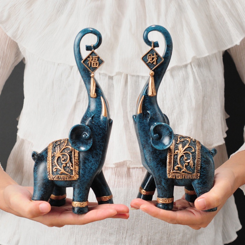 Ein Paar Glücksbringende Elefa – Resin Art Gift For Wedding Bewertung und Preis