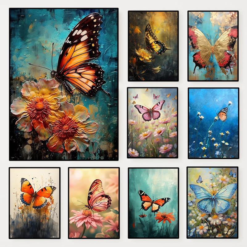 Blumen-Schmetterling-Poster, f – Resin Art And Deco Bewertung und Preis
