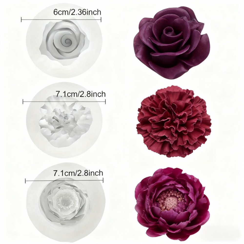 3-teilige Rosen-, Pfingstrosen – Resin Art Rose Petals Bewertung und Preis